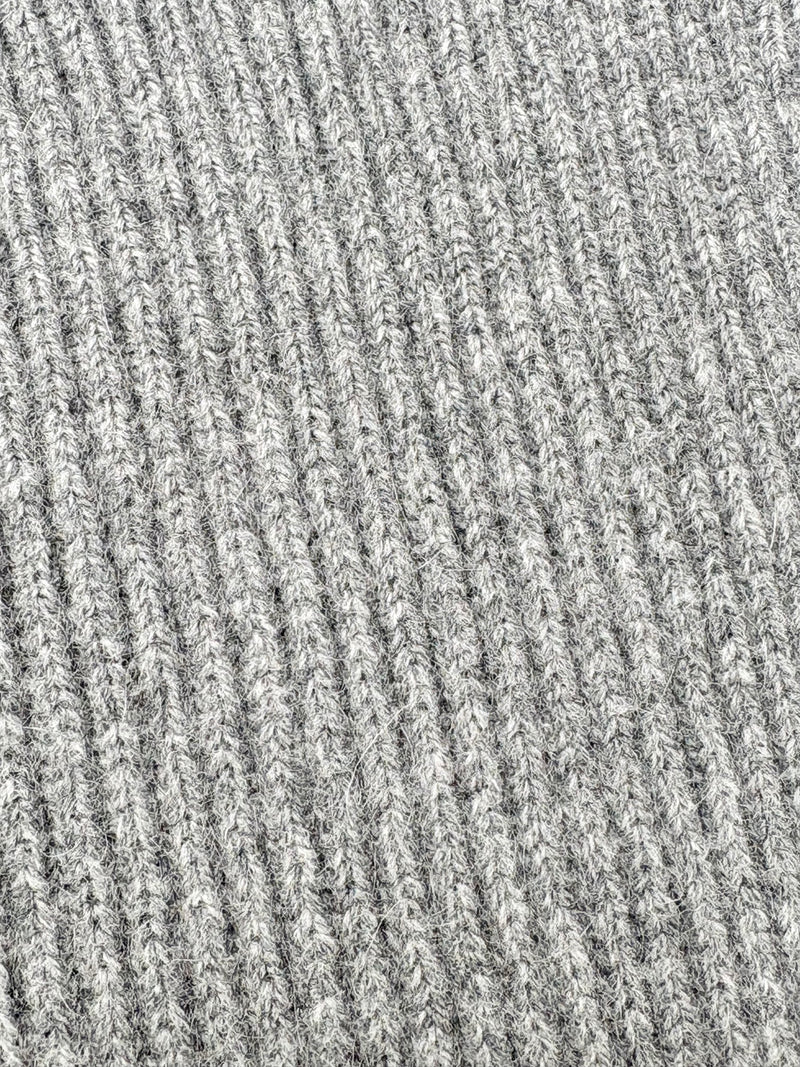 Johnstons of Elgin Charcoal Rib-Knit Wool Scarf