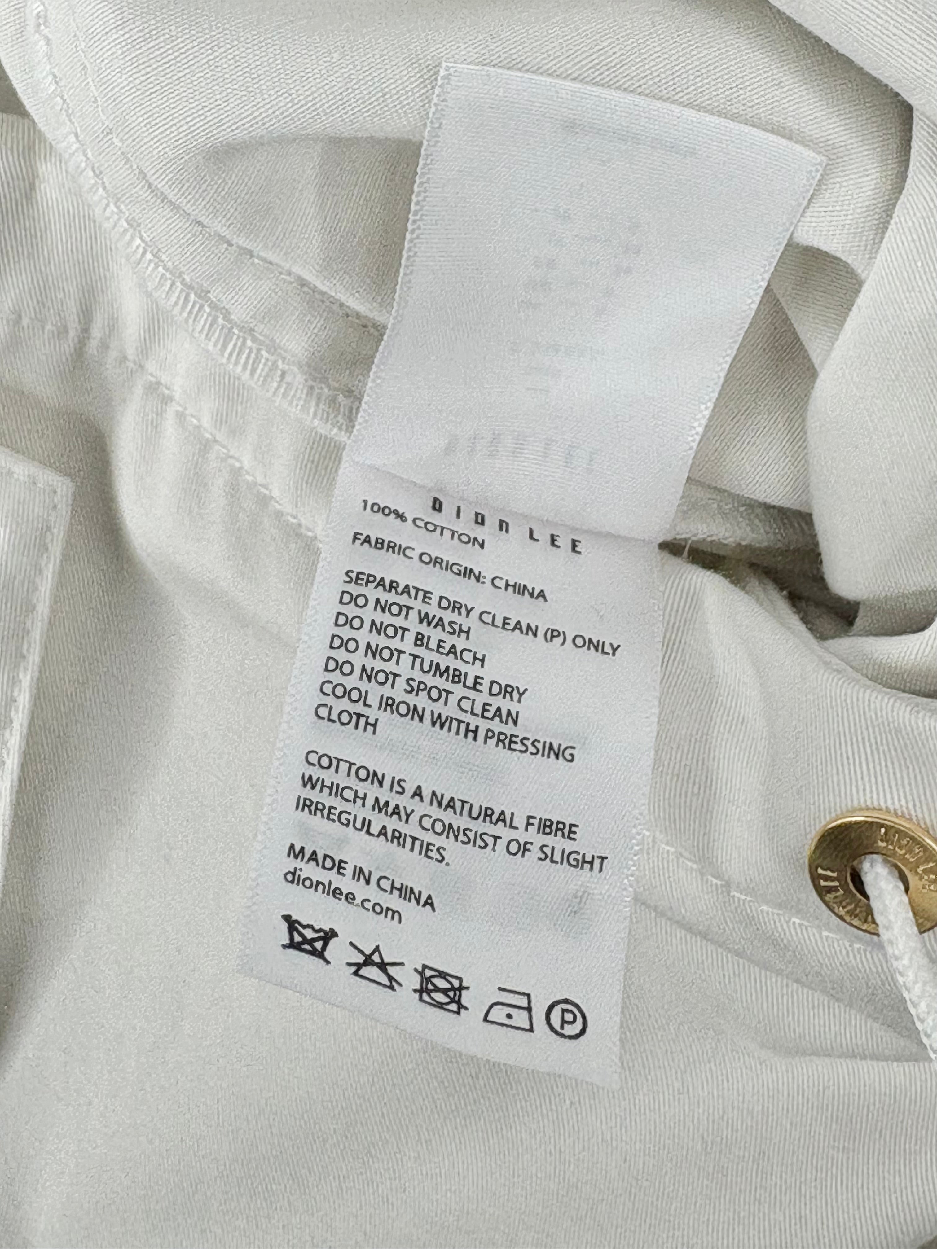 Dion Lee White Twill Parachute-Style Pants - AU6/8