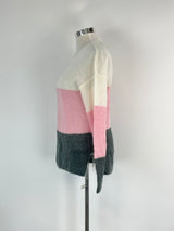 Cable Melbourne Pink 'Suri' Colour Block Knit Sweater - AU14