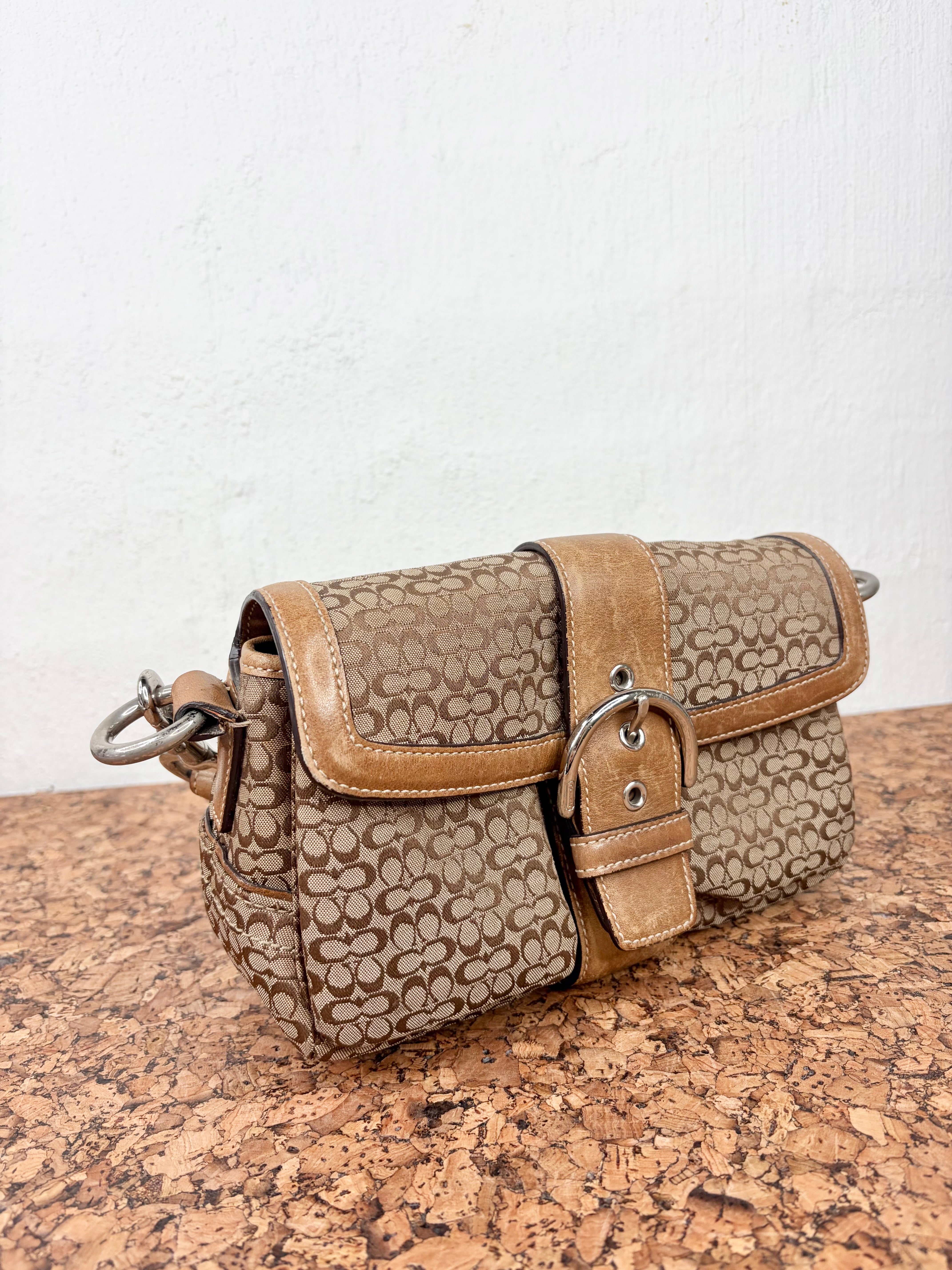 Coach Tan Monogram Crossbody Bag