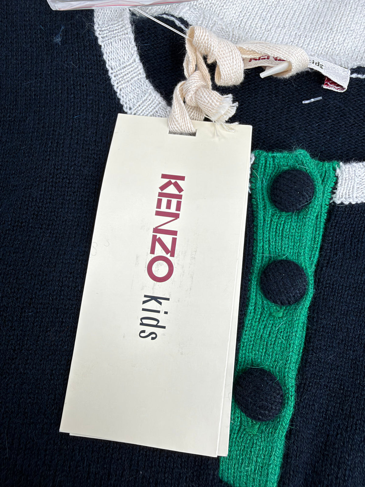 Kenzo Kids Navy & Blue Knitted Sweater - AU2/4
