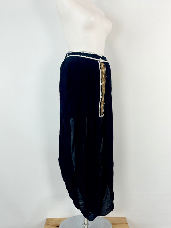 Sass & Bide 'Sweet Spot' Black Sheer Embellished Skirt - AU6