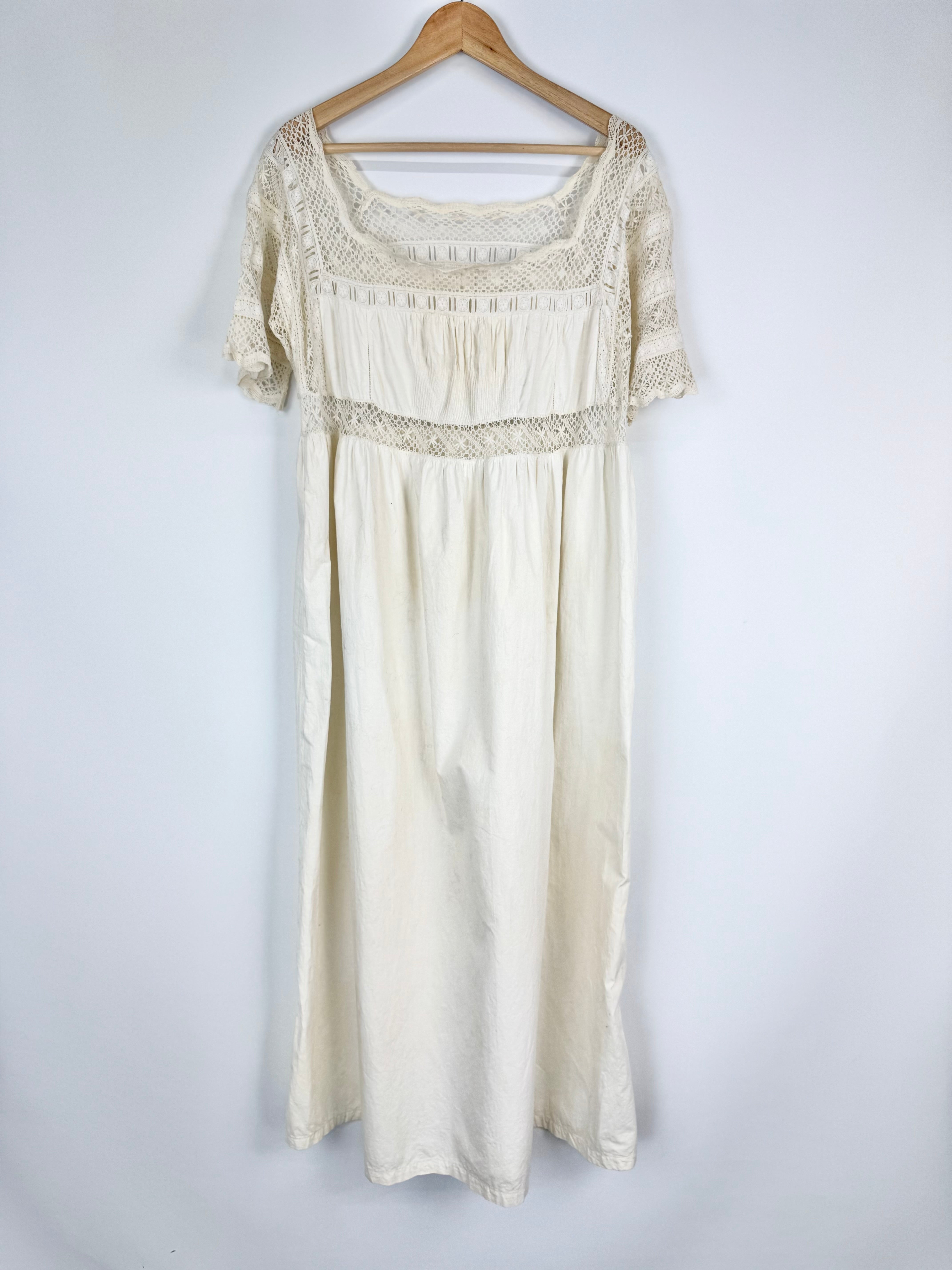 Vintage Edwardian Inspired Heirloom Lace Dress - AU12/14