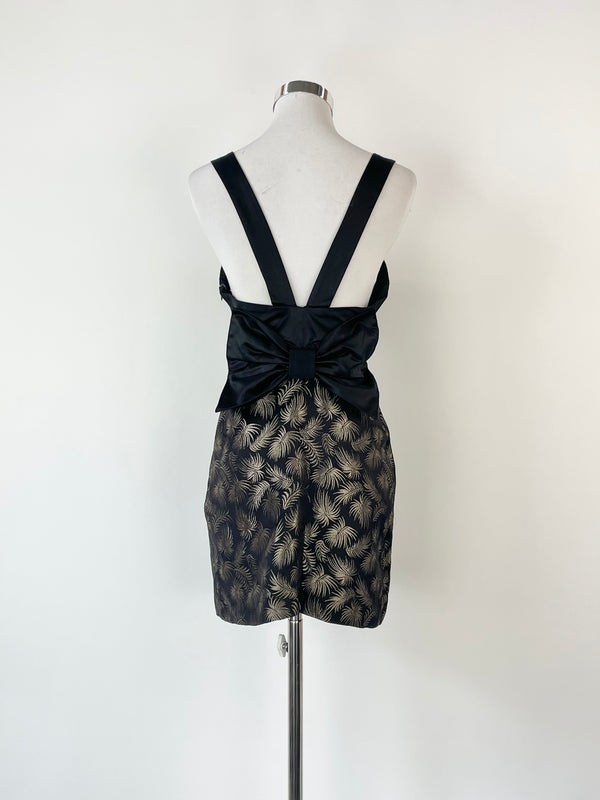 Sass & Bide Black with Embellished Ferns Mini Dress - AU6/8