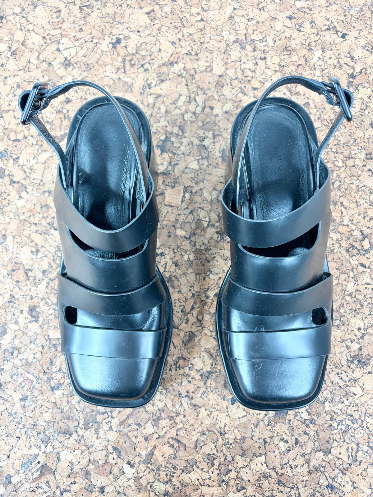 Alpha60 Black Heeled Sandal - EU39