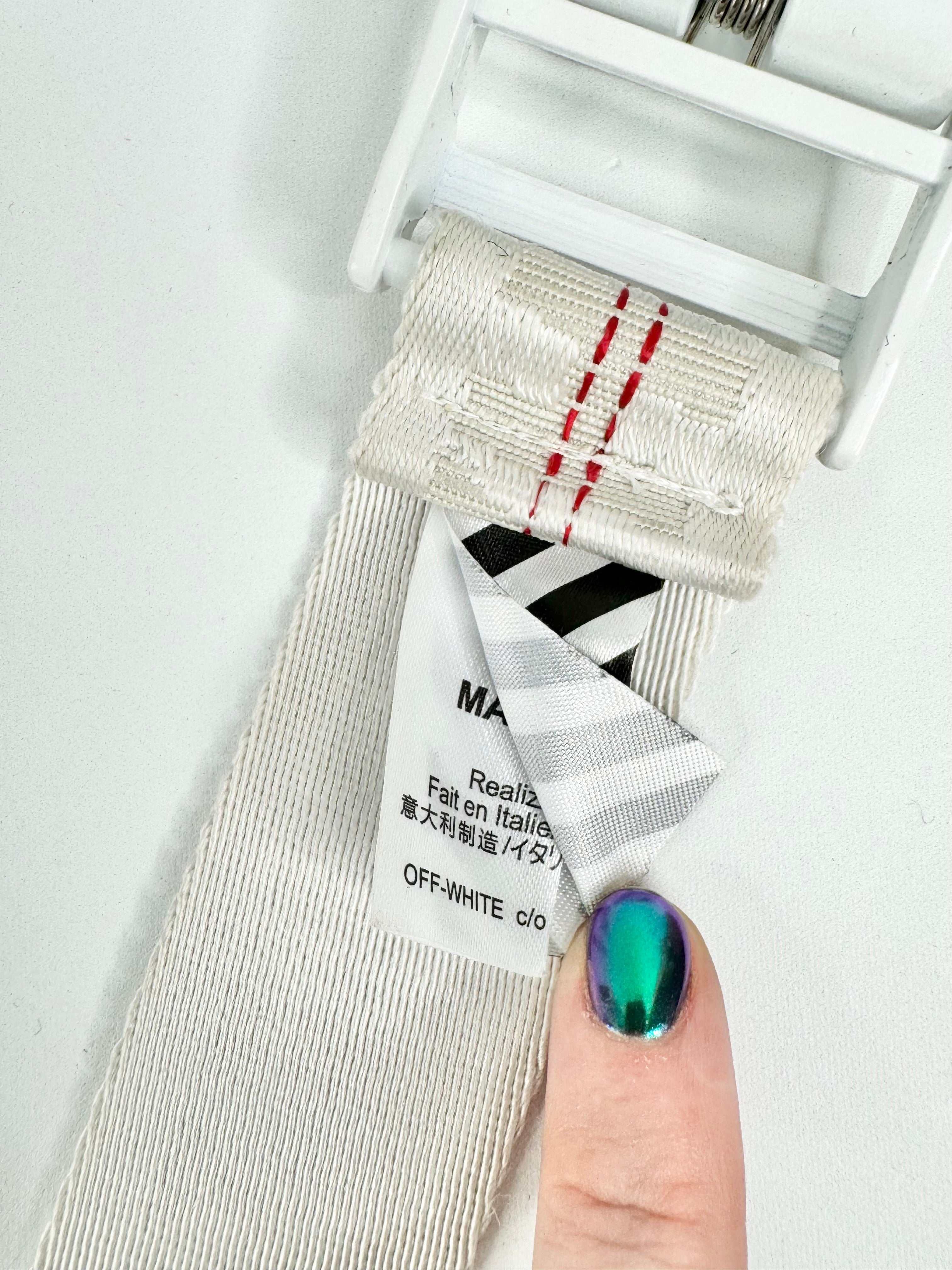 Off-White White & Red Industrial XL Belt