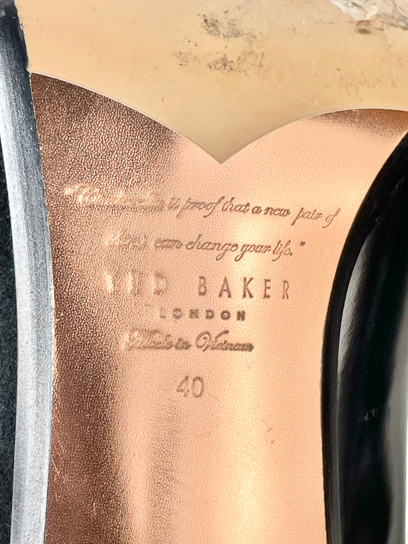 Ted Baker London 'Cinderella' Black Suede Stilettos - EU40
