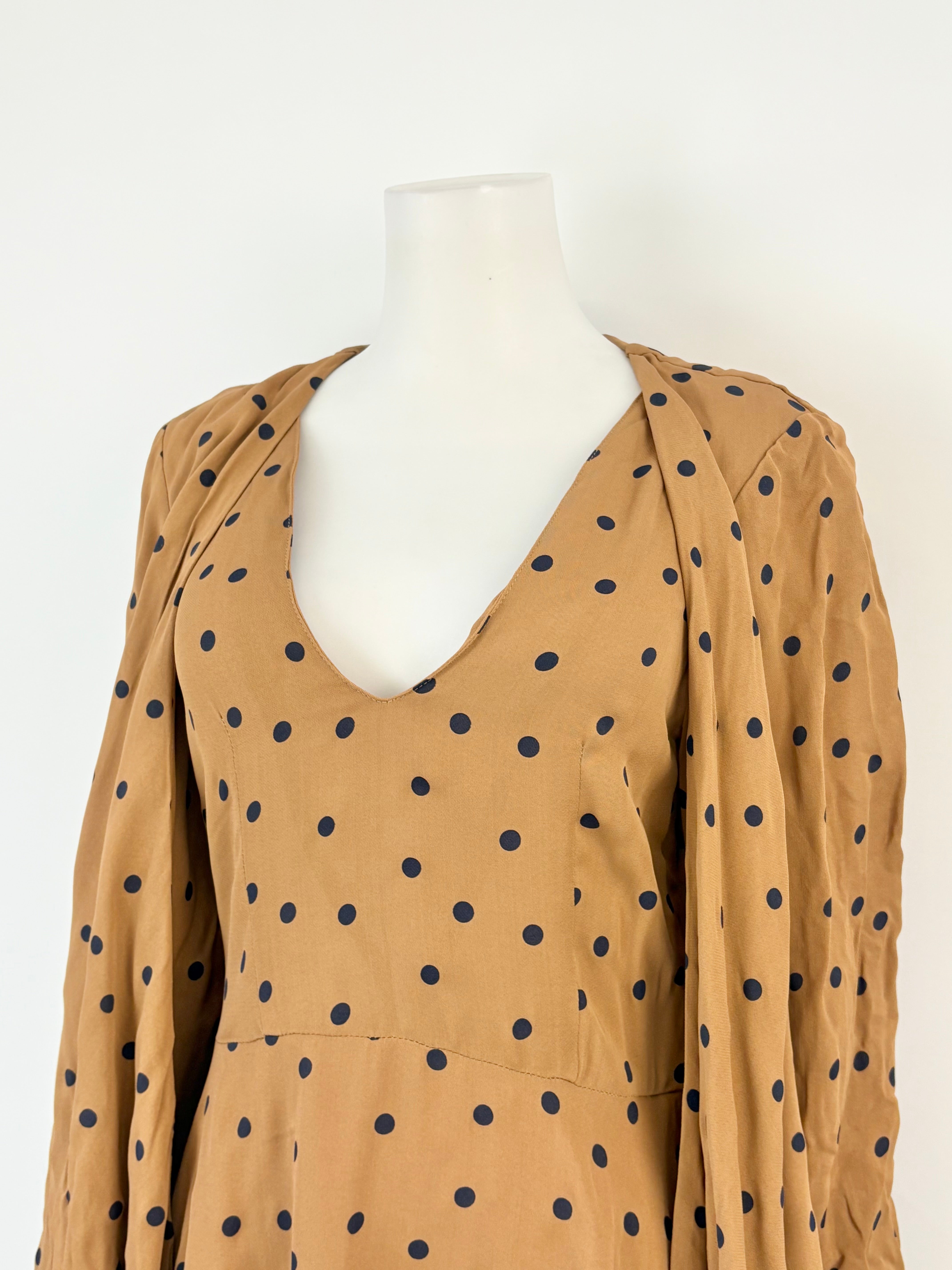Paper London Macchiato Polka Dot Mini Dress - AU10