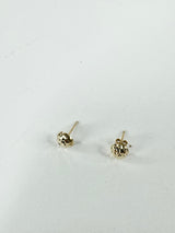 9ct Gold Hammered Round Studs