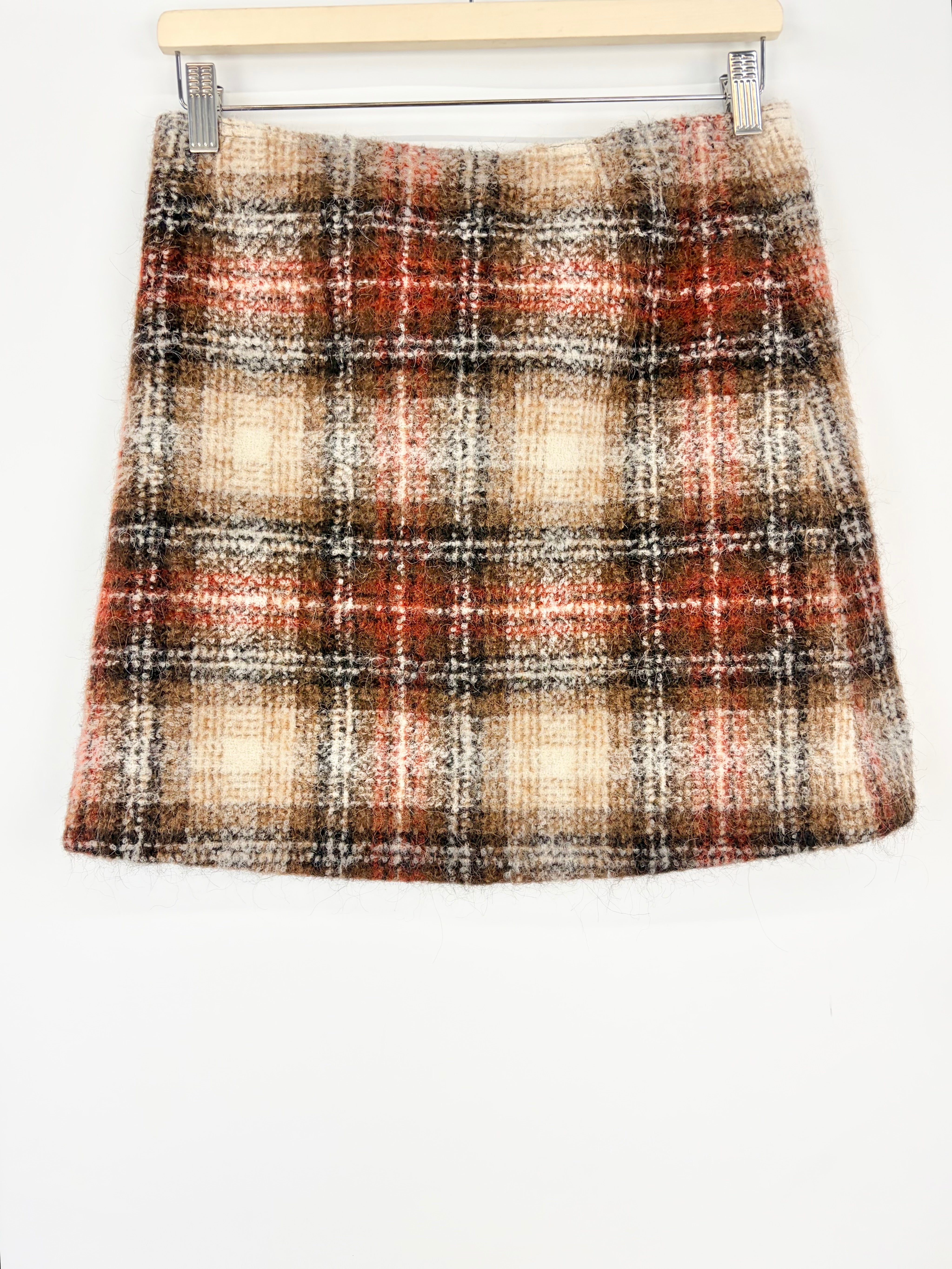 Max & Co Tartan Wool Mini Skirt - AU12
