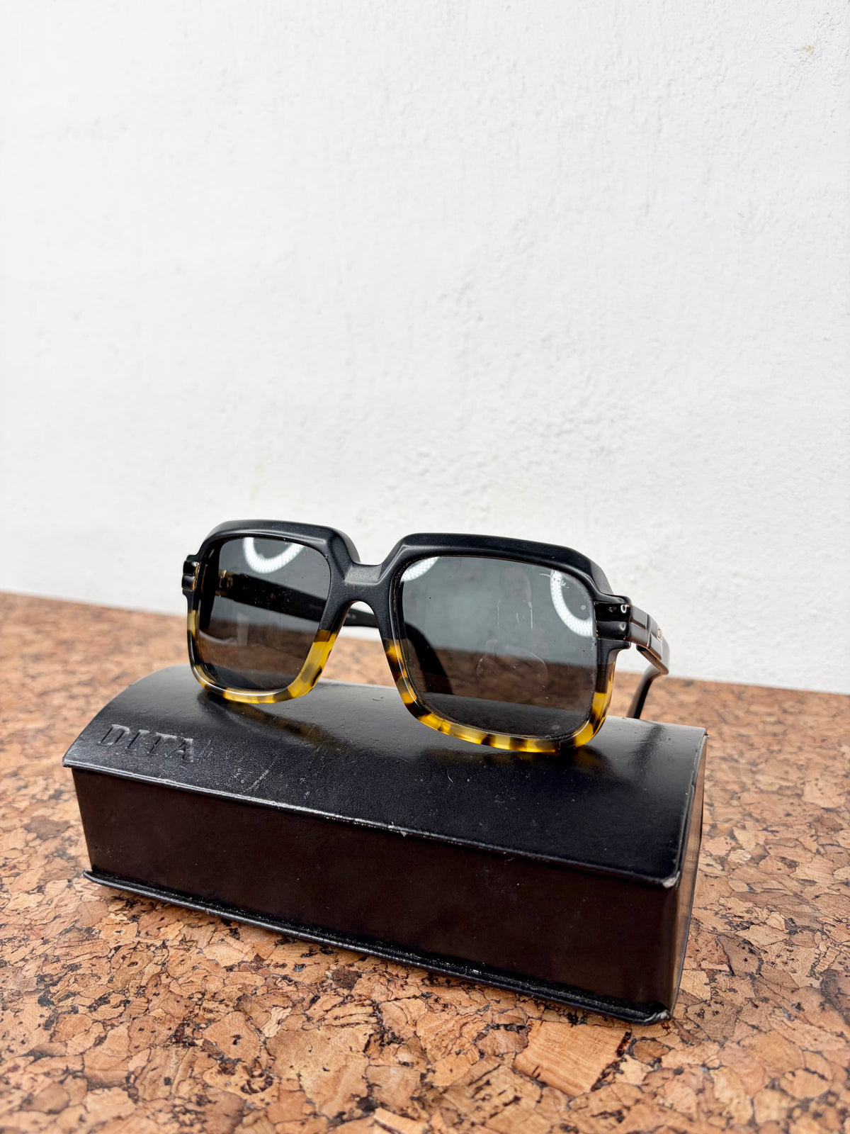 Cazal Square Frame Gold, Black & Tortoiseshell Sunglasses