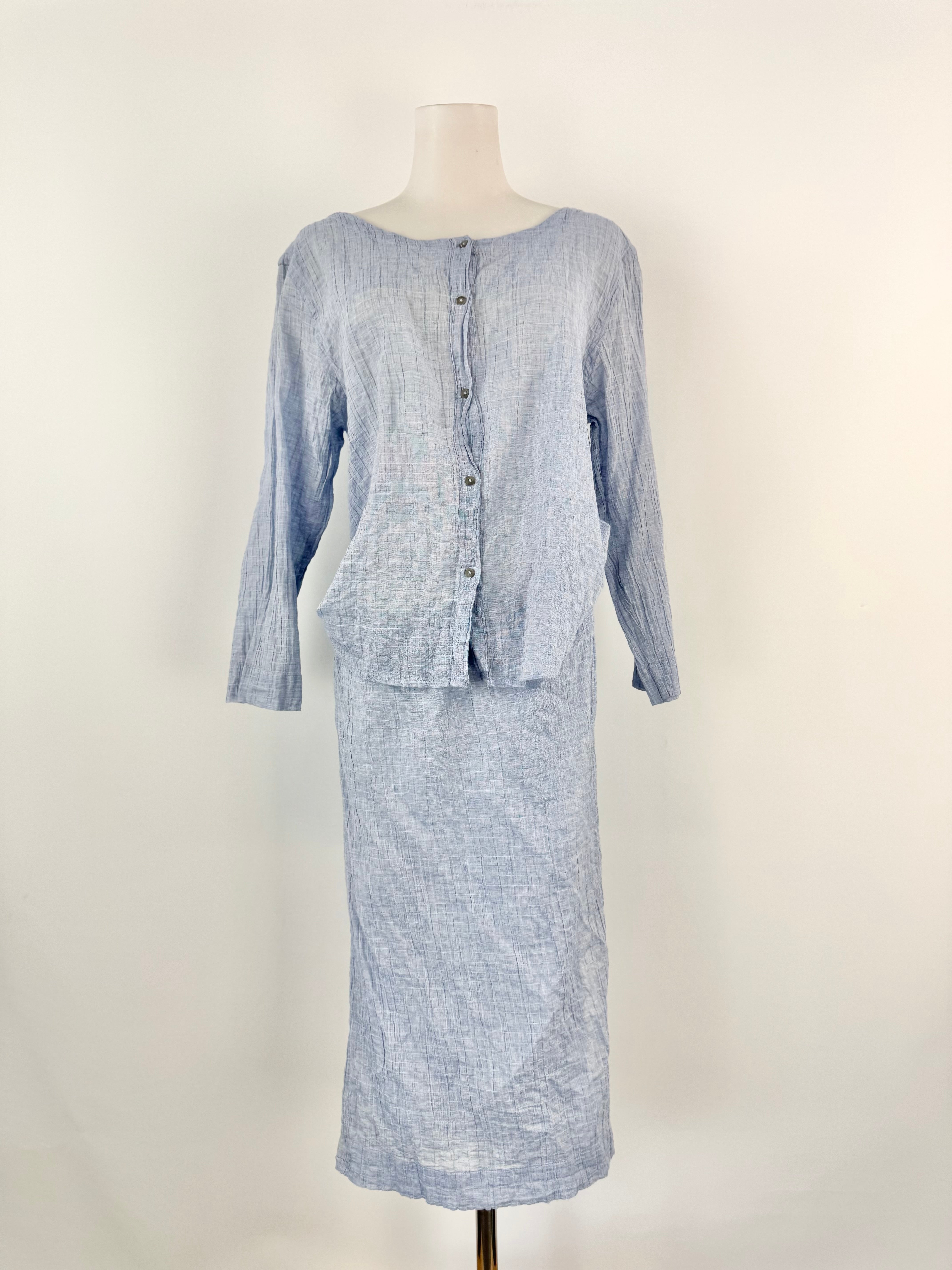 Humanoid Light Blue Shirt Dress - AU12