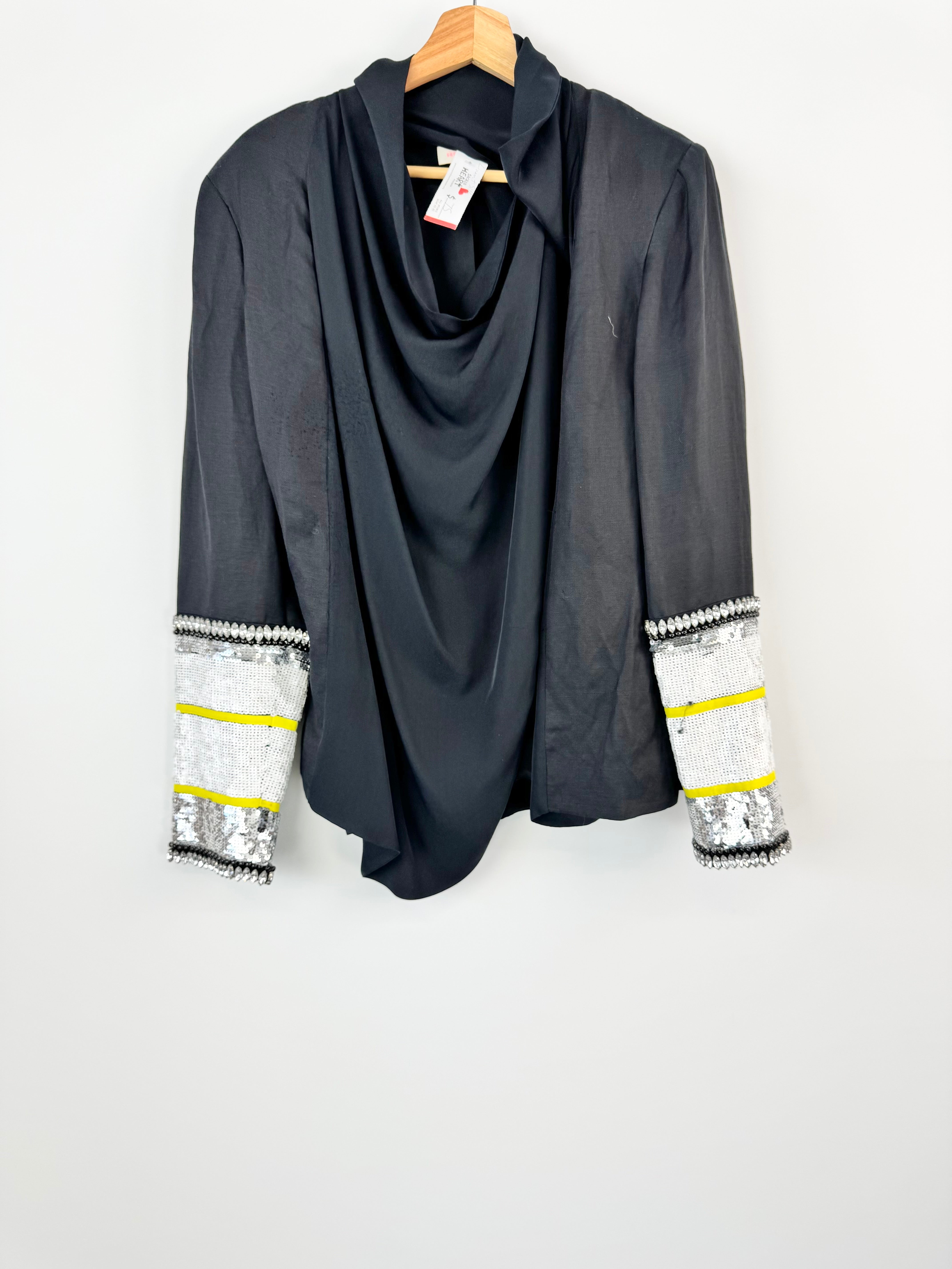 Sass & Bide 'Beaded Bands' Jacket Top Hybrid - AU14