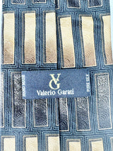 Valerio Garati Handmade Black, Gold & Green Silk Tie