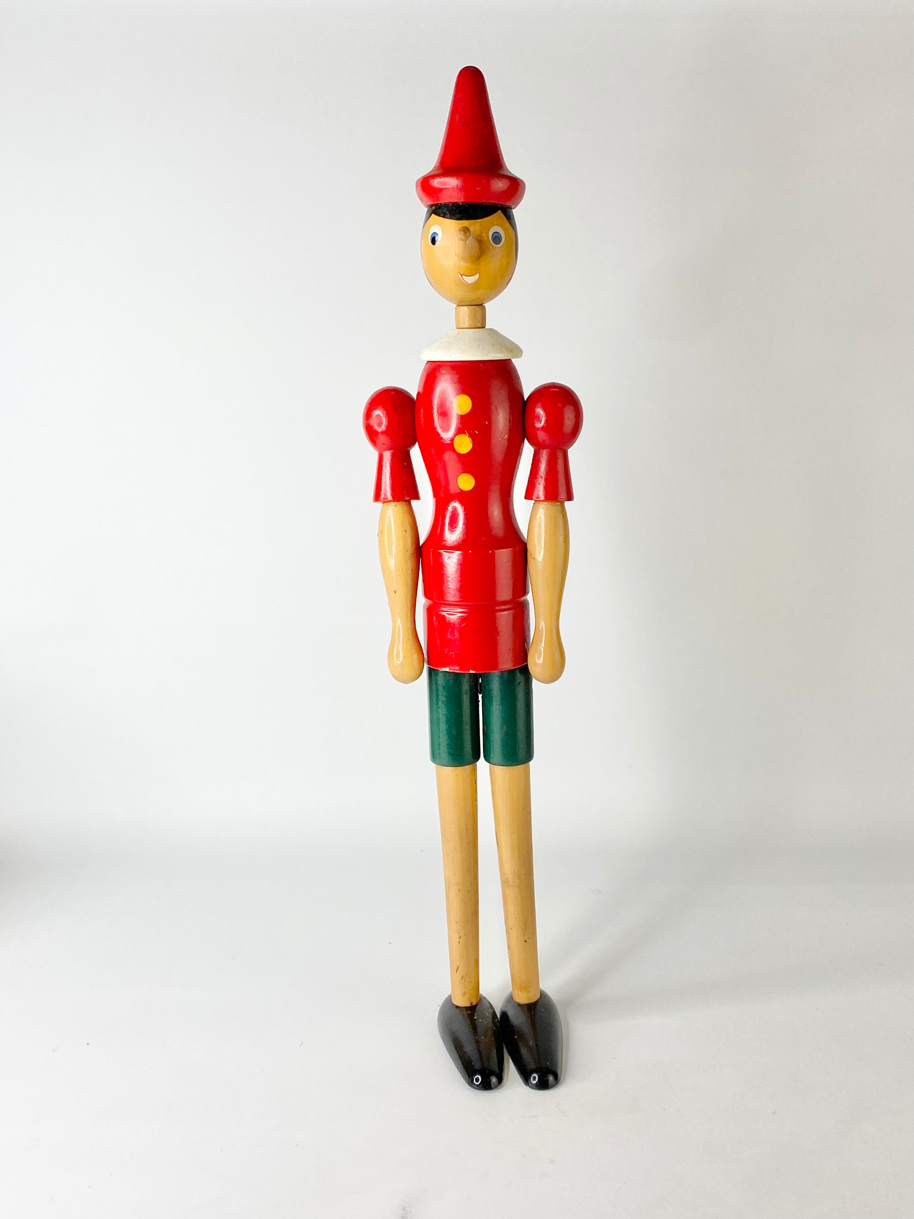 Vintage Wooden Pinocchio Figure