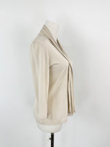 Max Mara Cotton Blend Silk Embellished Top - AU10