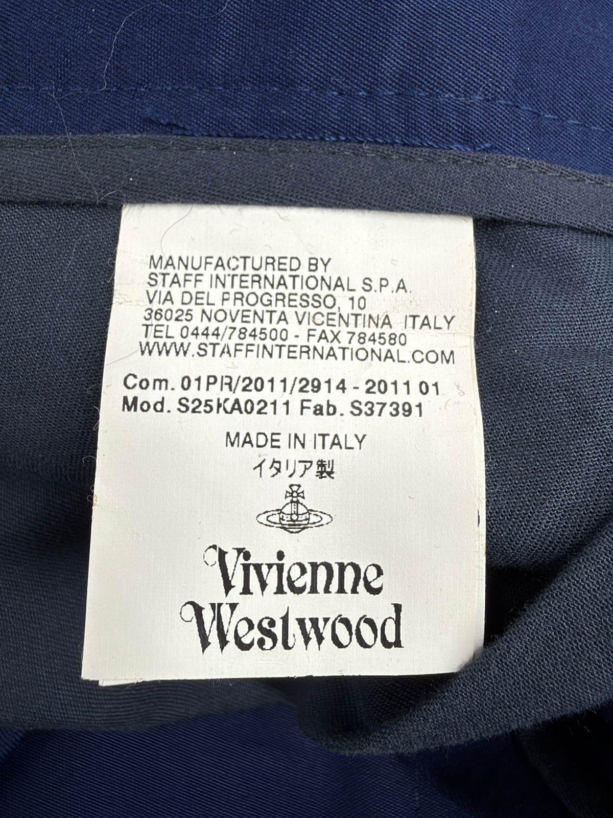 Vivienne Westwood Man Dark Prussian Blue Cotton Slacks - 48