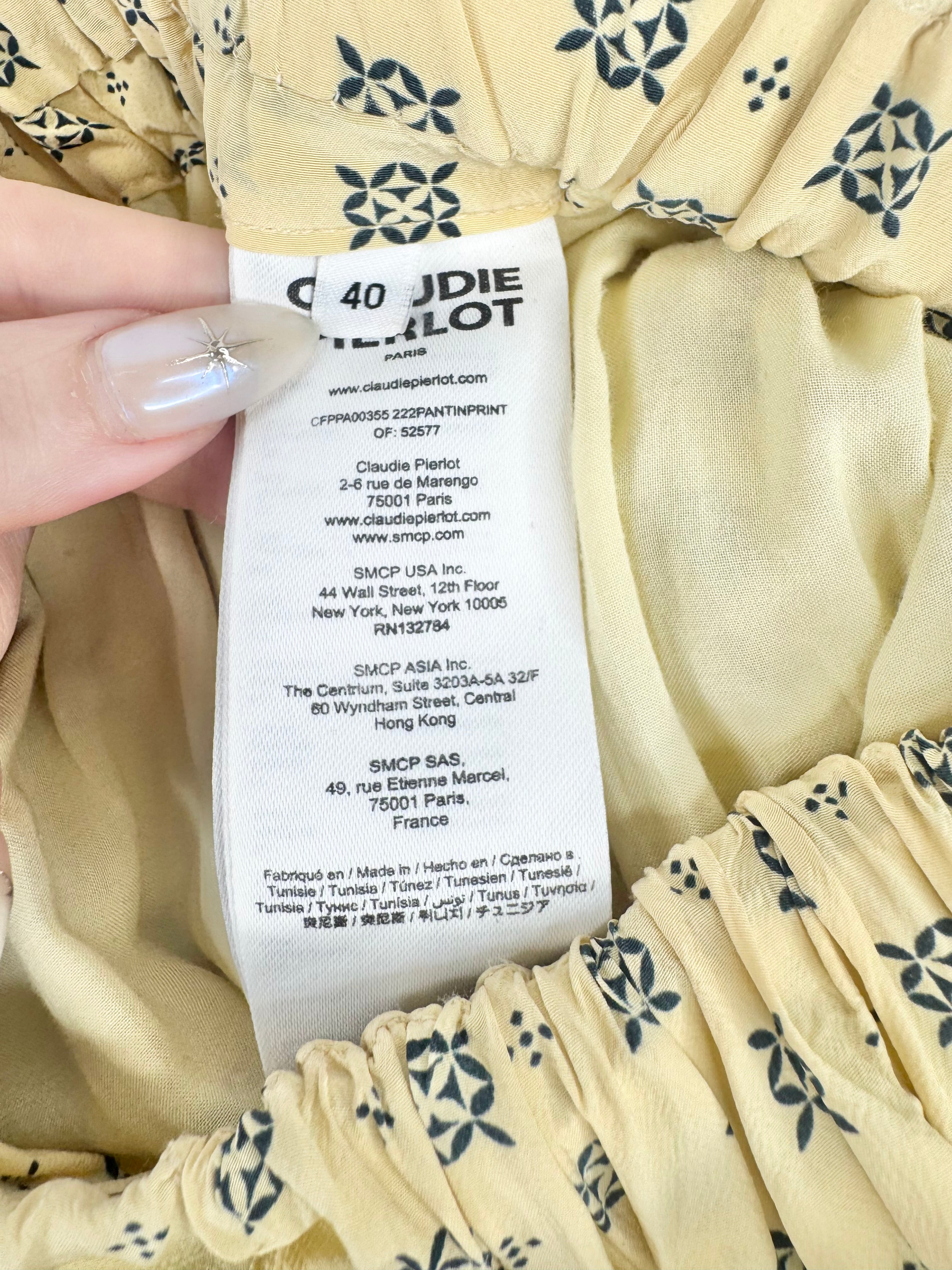 Claudie Perlot Custard Viscose Slacks - AU10