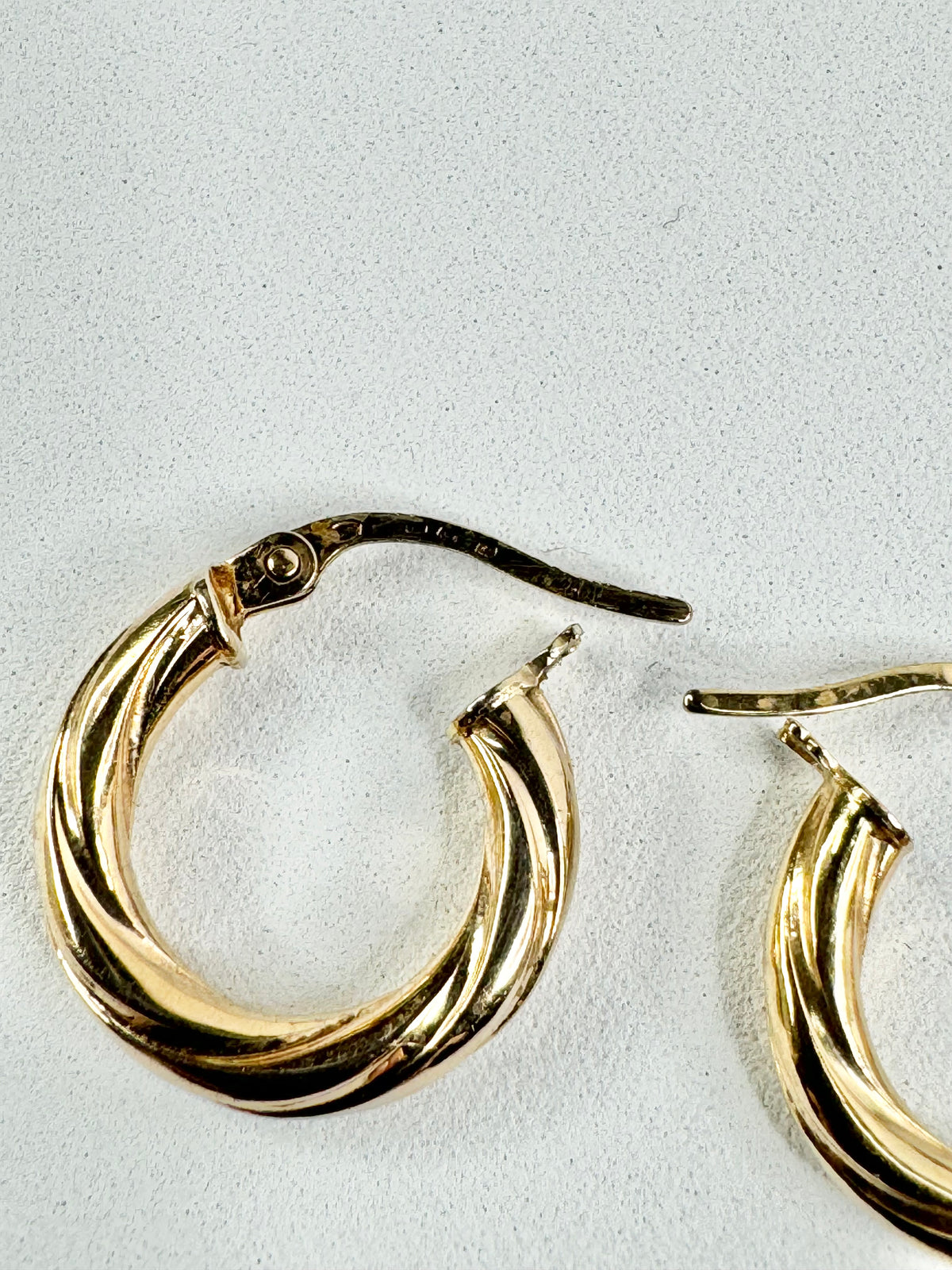 9ct Gold Twisted Hoop Earrings