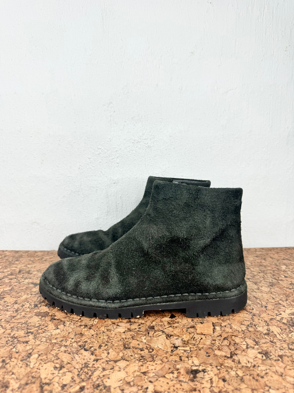 Marsell Dark Green Suede Lace Ups - EU37