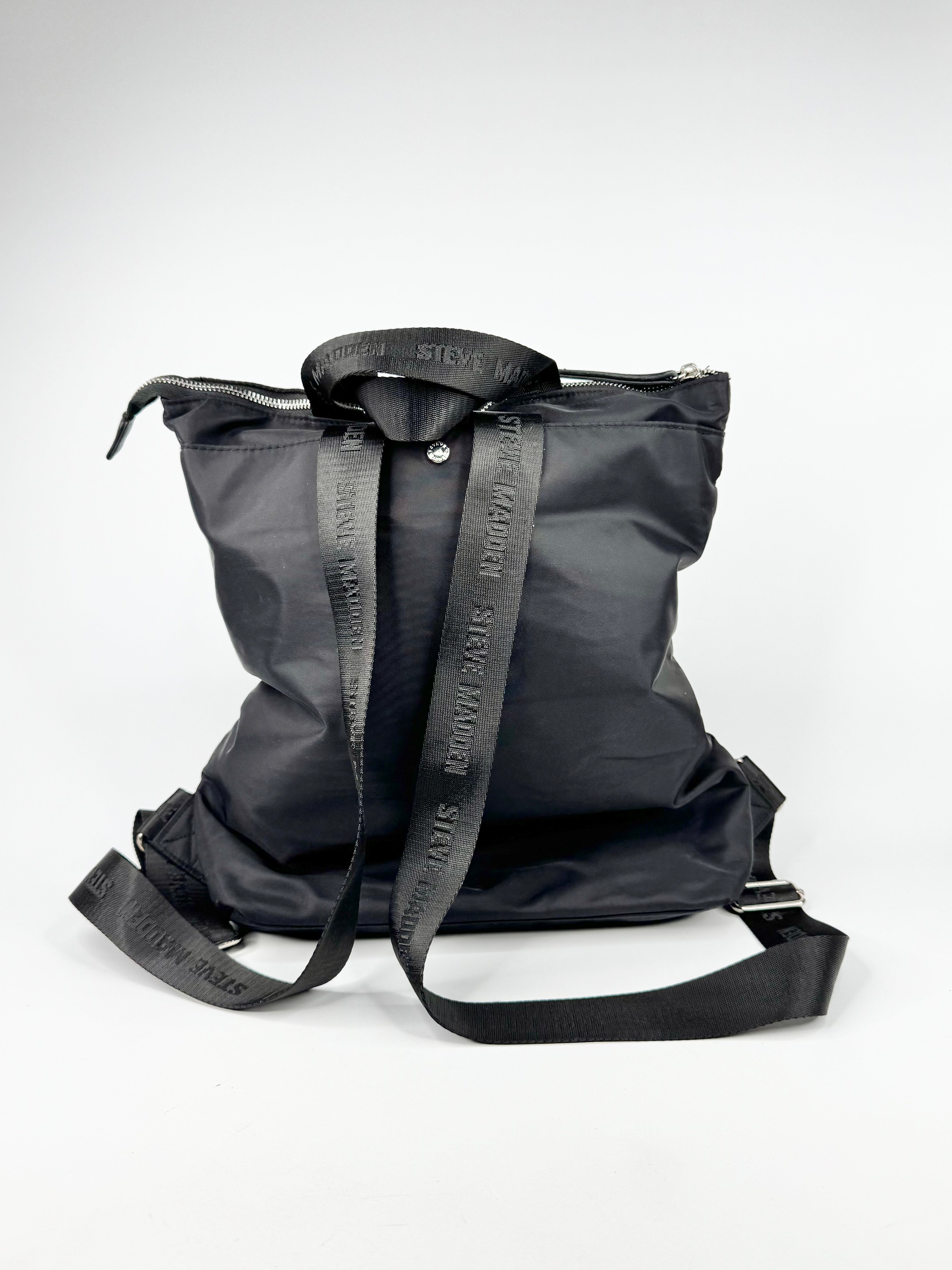 Steve Madden Black Nylon Backpack