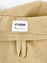 St. Angi Wheaten Linen Blend Open Cardigan - AU10/12