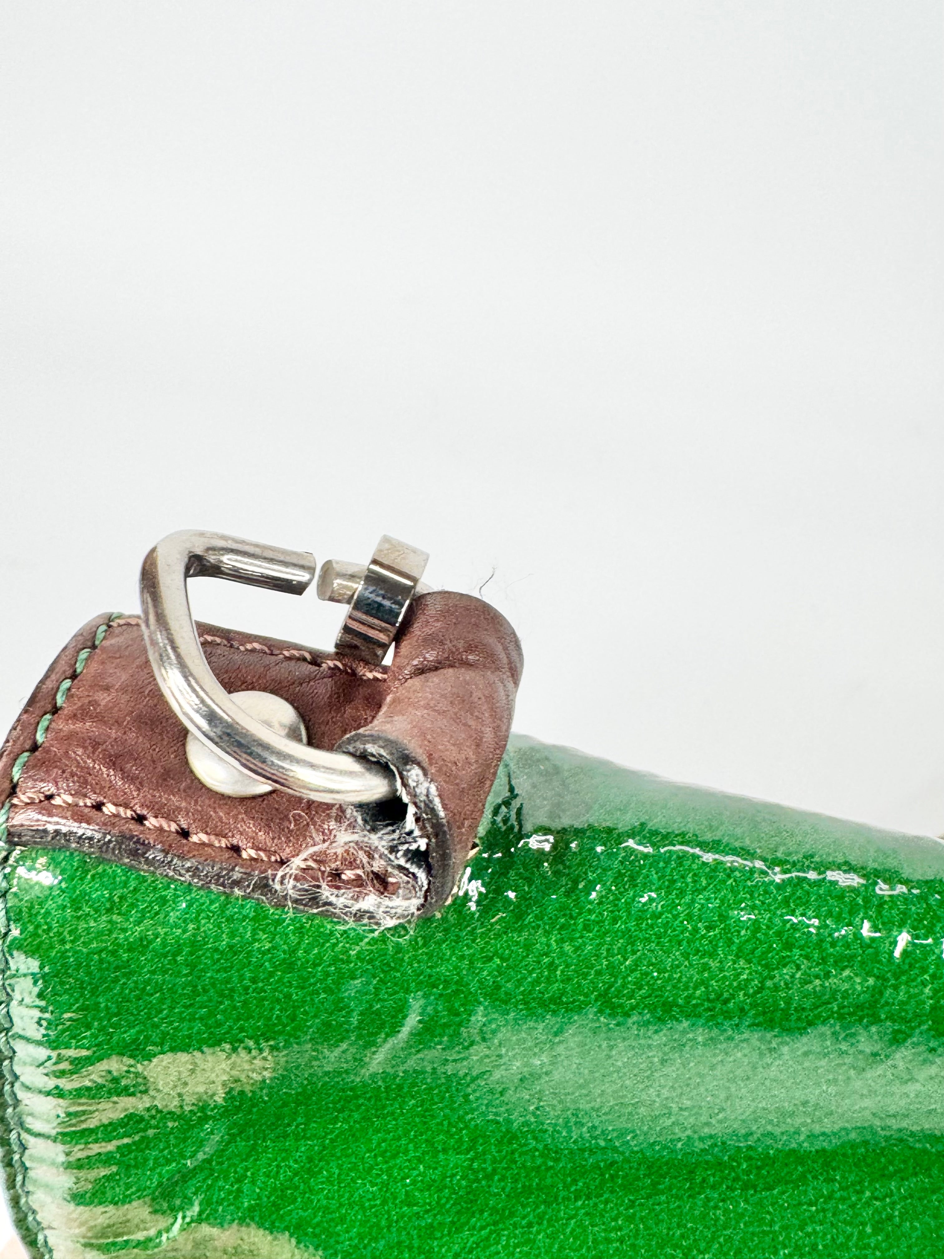 Lanvin Emerald Green Patent Leather Shoulder Bag