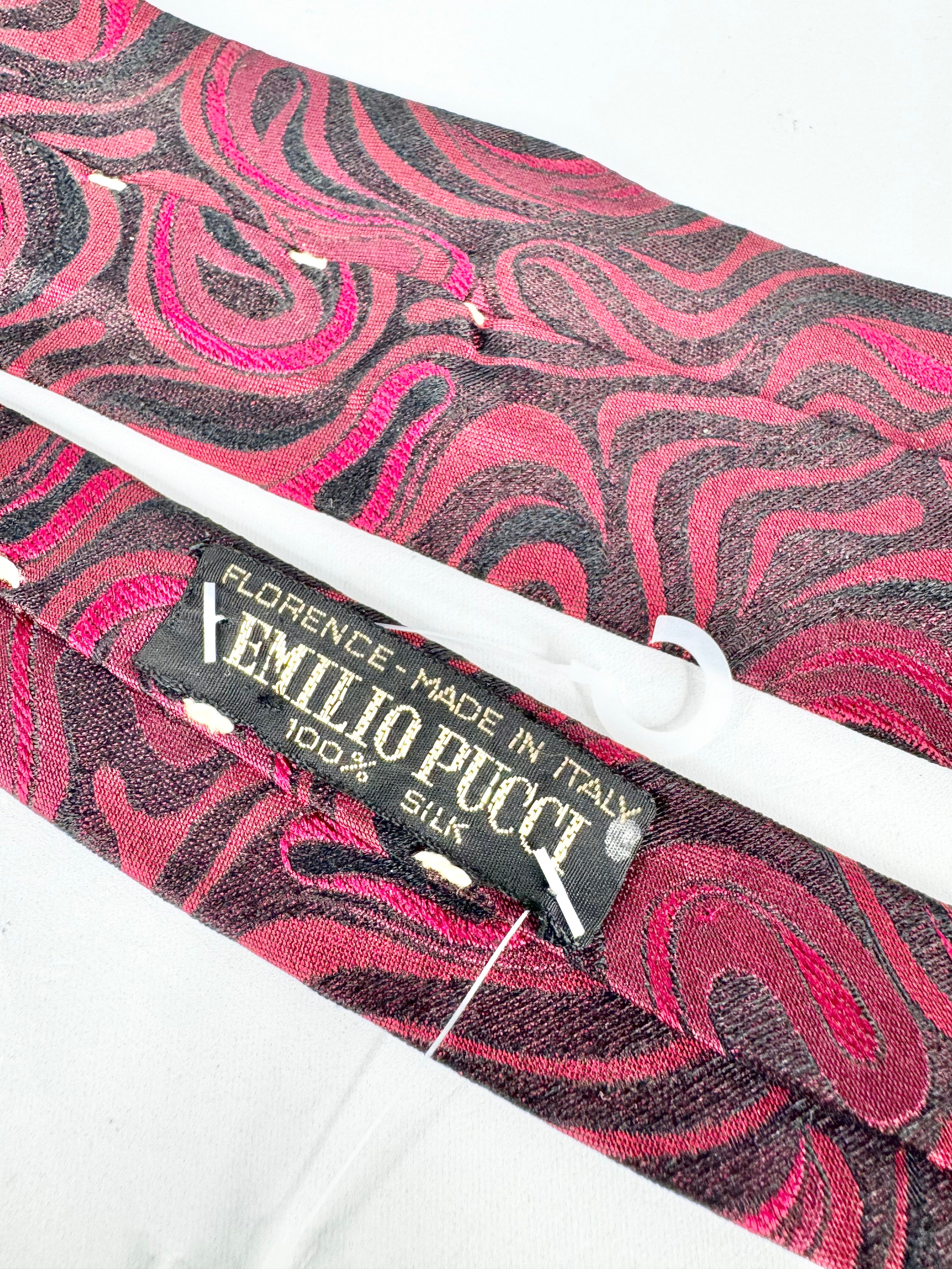Emilio Pucci Deep Red Silk Tie
