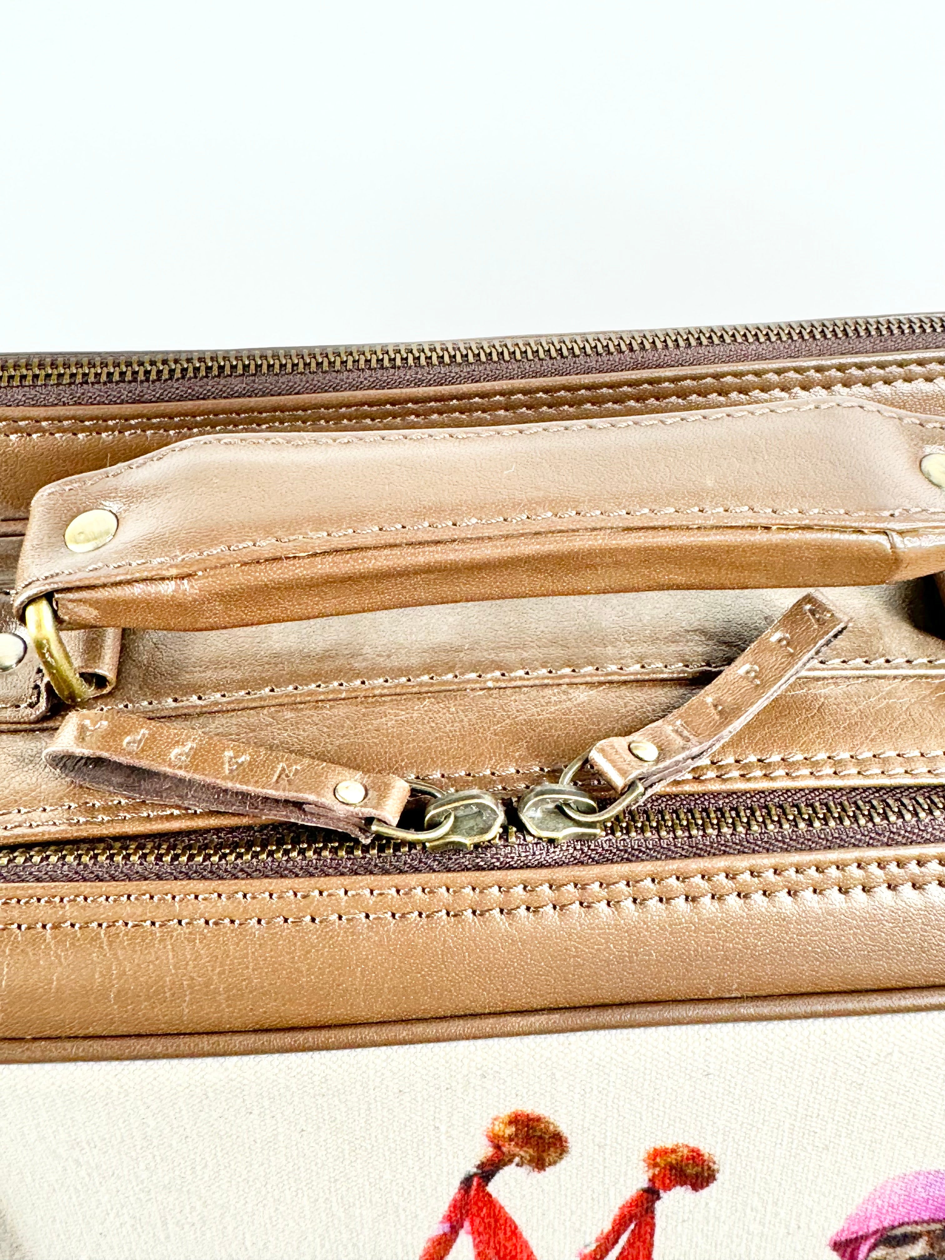 Nappa Dori Leather & Fabric Photograph Large Briefcase