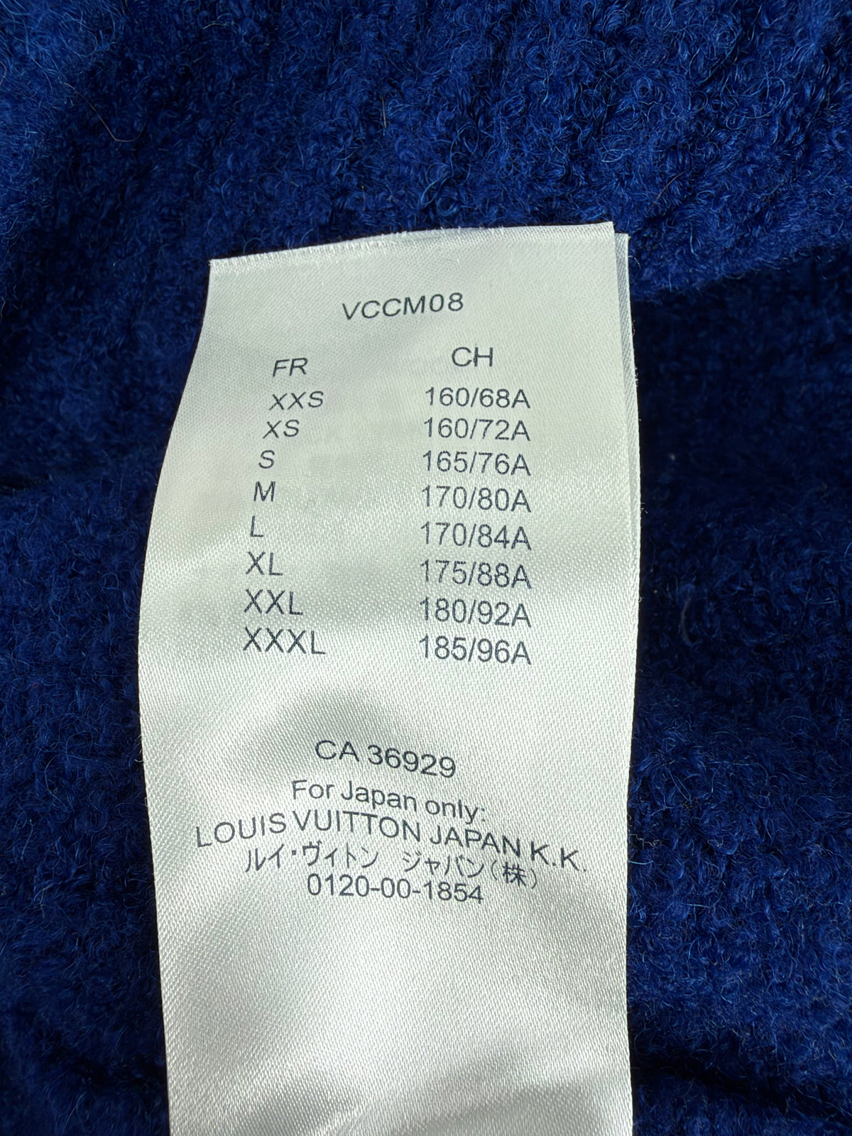 Louis Vuitton Abloh Era 2020 LV Intarsia Blue Crew Neck Sweater - M