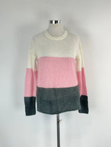 Cable Melbourne Pink 'Suri' Colour Block Knit Sweater - AU14