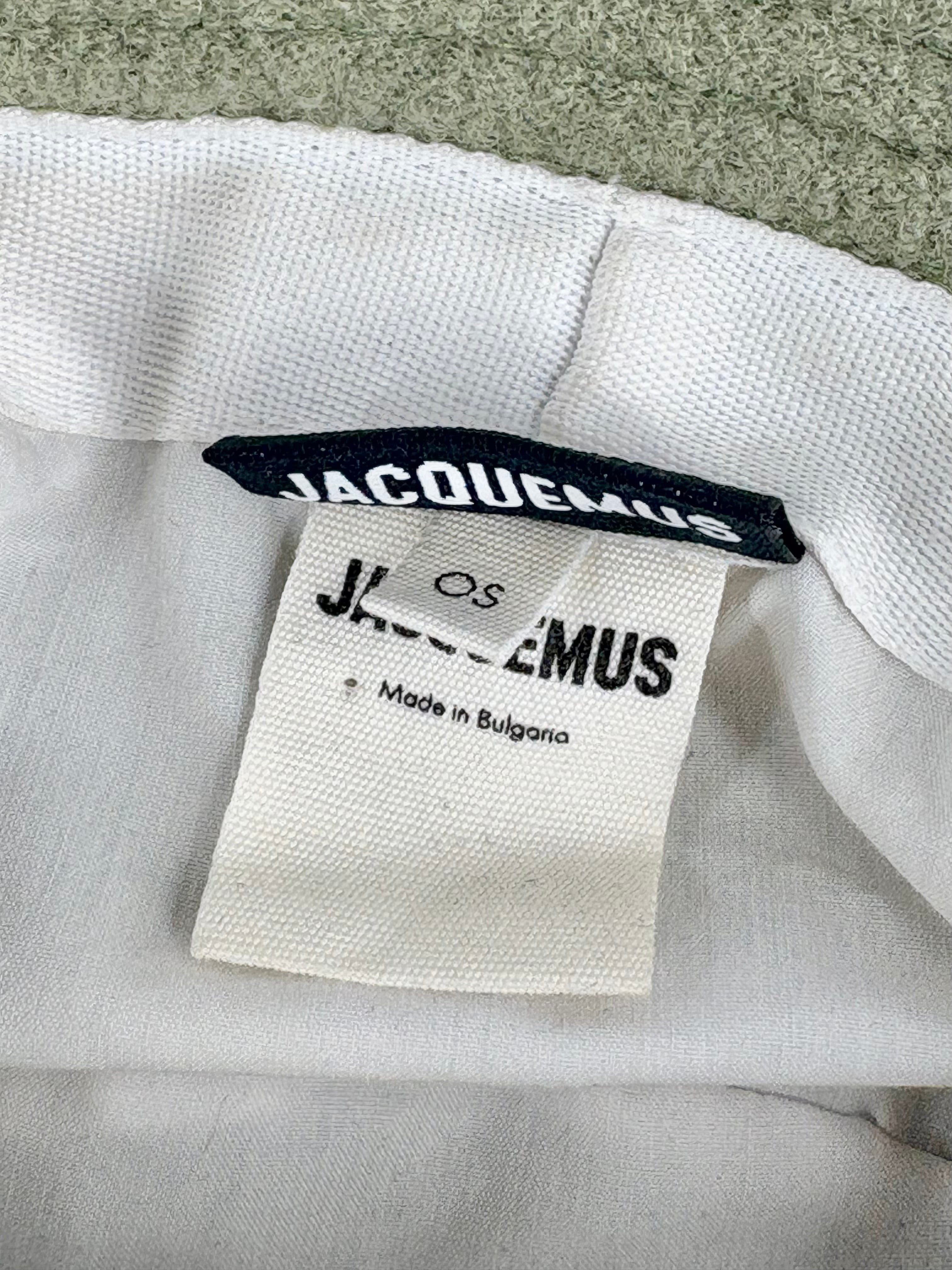 Jacquemus Sage Green Felted Drawstring Bucket Hat