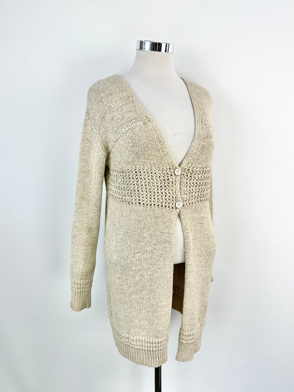 Transit Par Such Oatmeal Knitted Cardigan - AU12