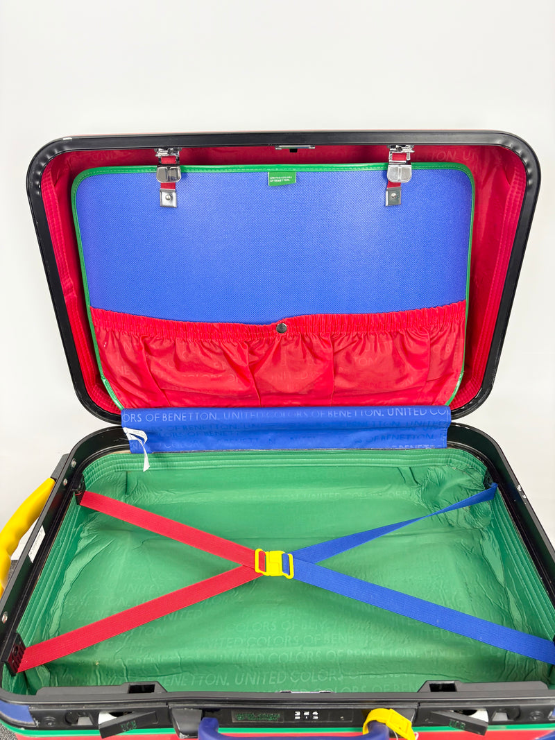 Vintage 90s UCB Hard Shell Multicolour Carry On Suitcase
