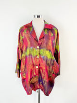 Comme des Garsons Pink Green Purple & Metallic Gold Shirt - AU10/12