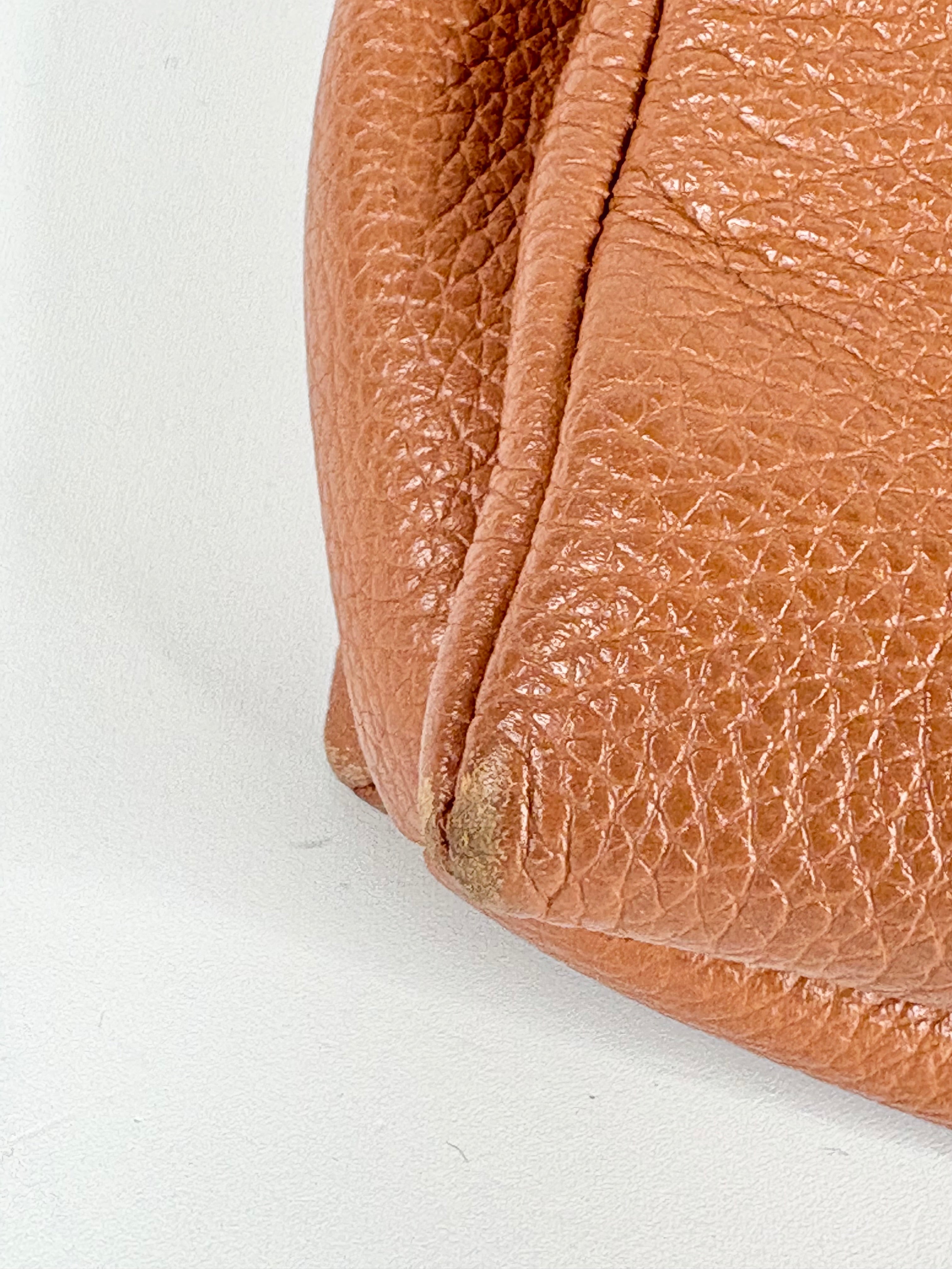 Oroton Chestnut Grained Leather Crossbody Bag