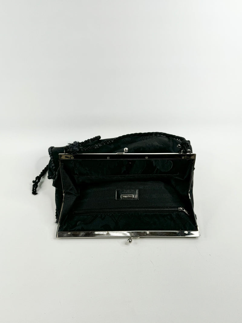 Vintage 1997 Dolce & Gabbana Black Brocade Handbag