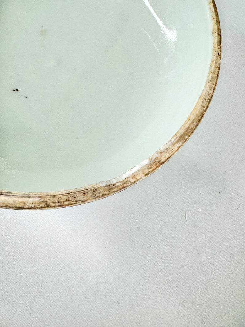 Antique 'Double Happiness' Small Blue & White Porcelain Lidded Dish