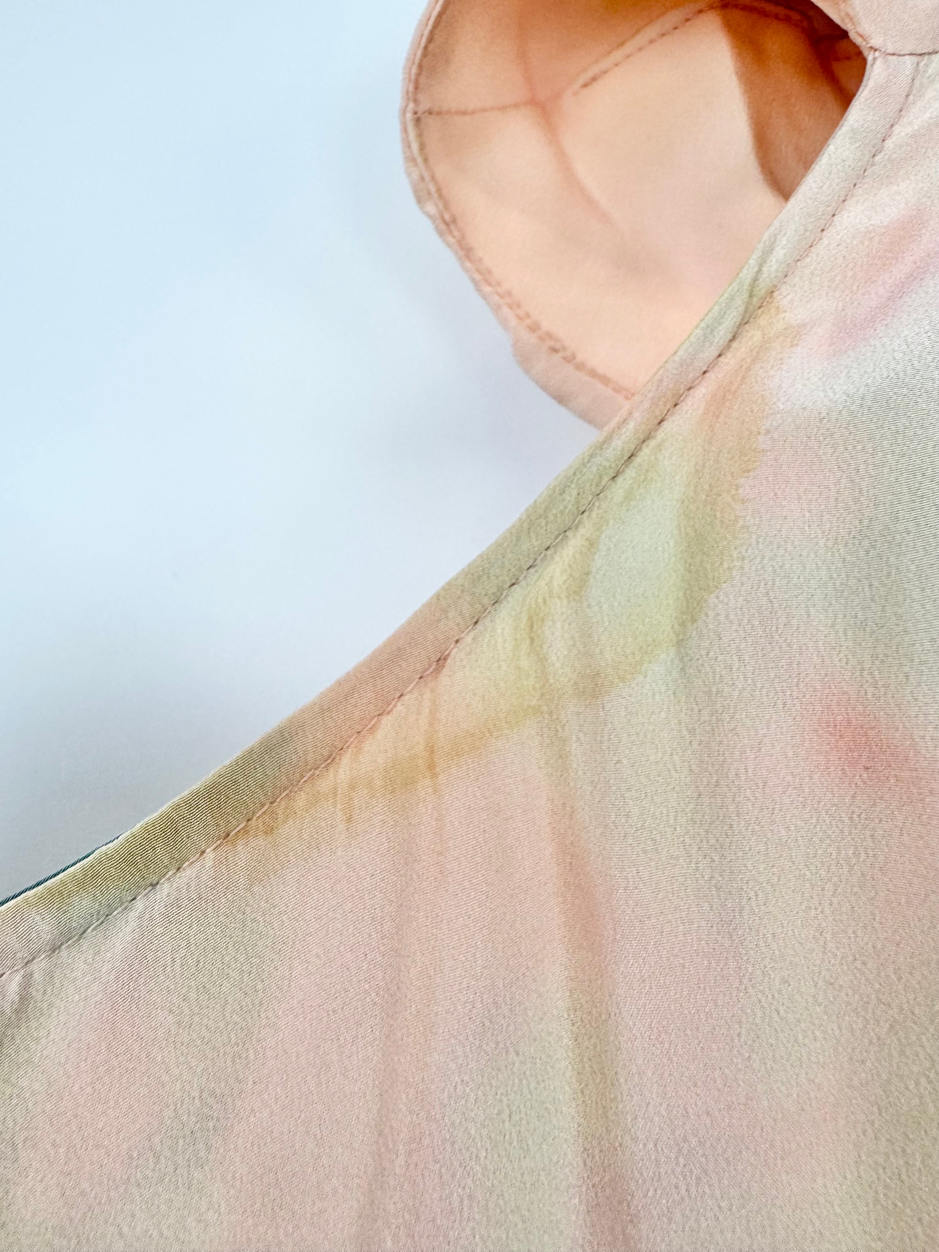 Zimmermann Pastel Peach Bias Cut Silk Cap Sleeve Dress - AU6/8