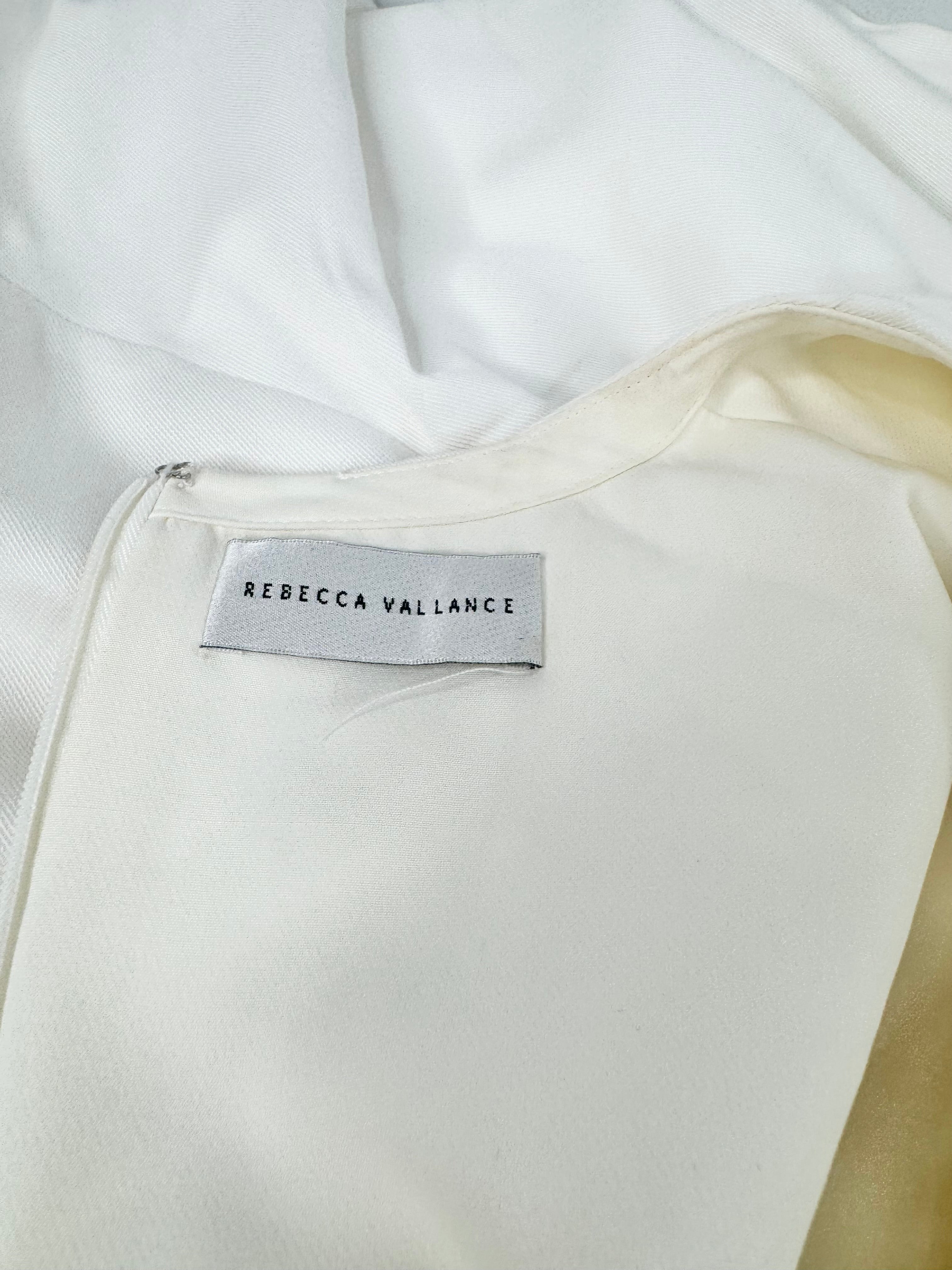 Rebecca Vallance White Frilled Embellished Dress - AU10