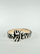 Maryam Nassir Zadeh Black & White Fur Belt - M/L