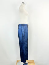 DL Atelier Navy 'Lux Sparkle' Slacks NWT - AU10