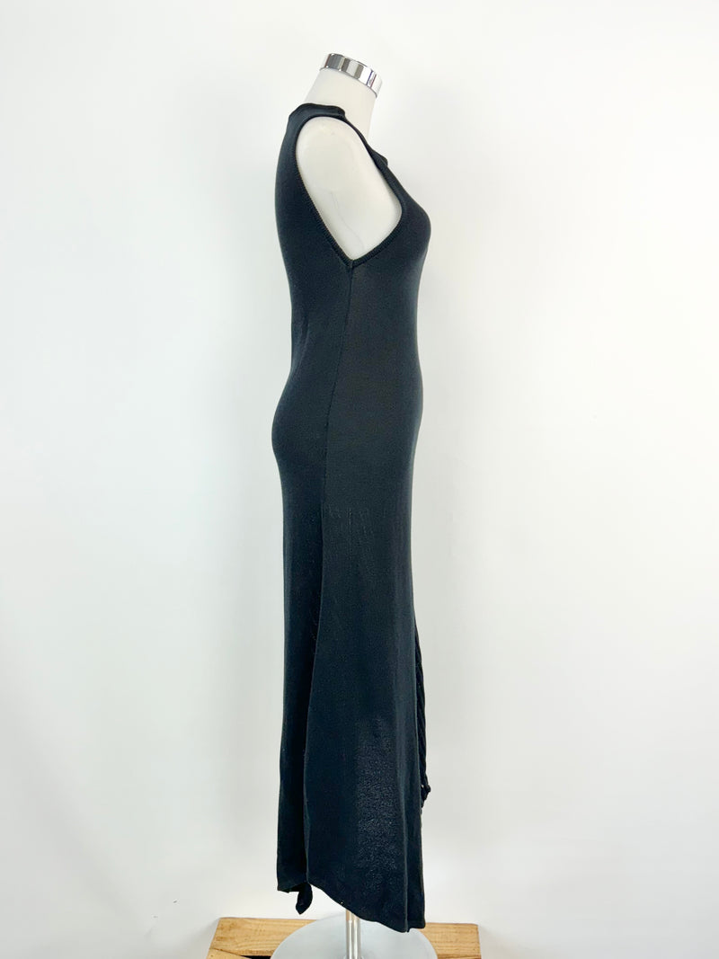 Condotti Black Cotton Asymmetrical Dress - AU8