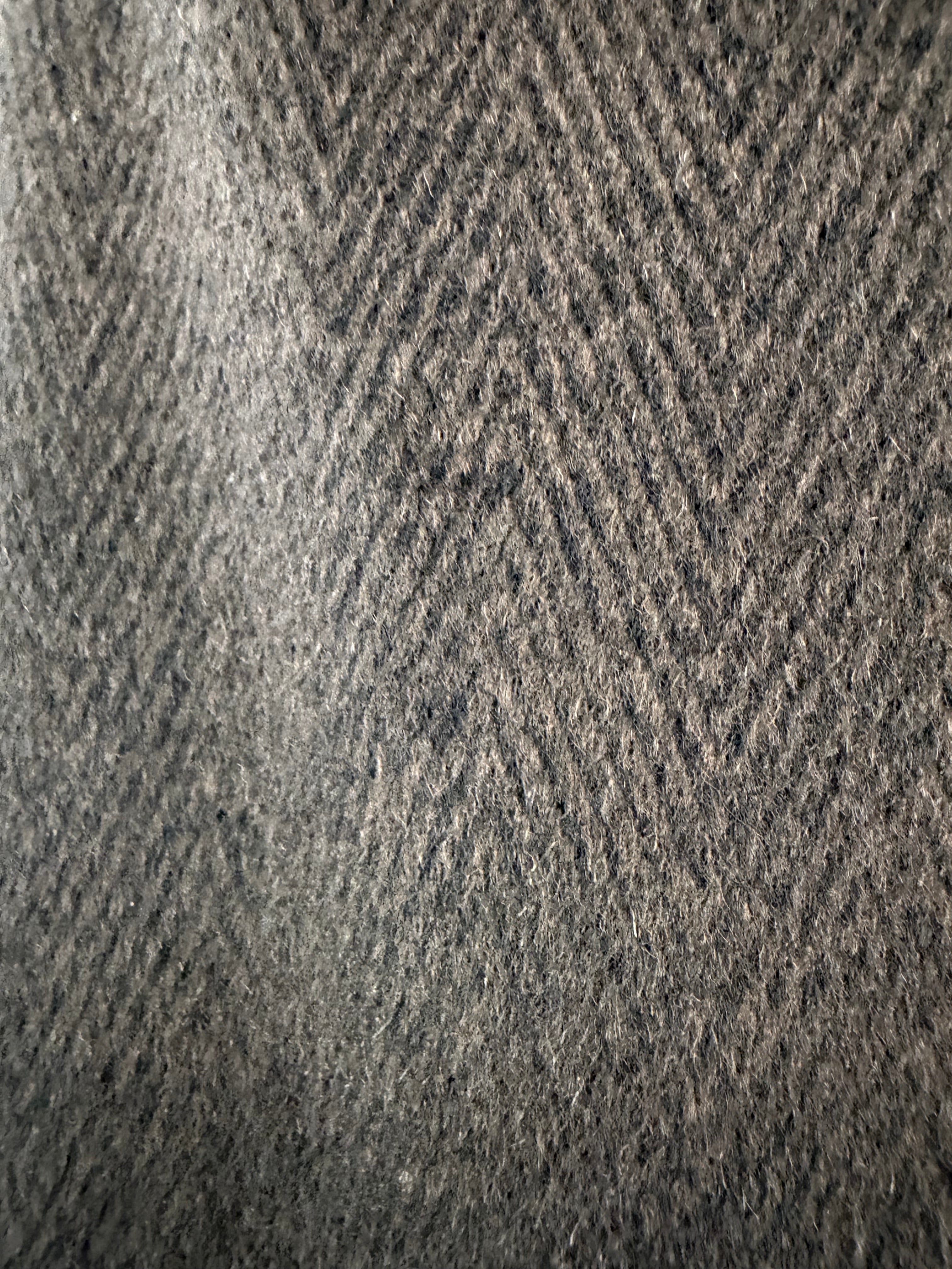 Calvin Klein Walnut Herringbone Pattern Cashmere Coat - 42