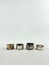 Assorted Set of 4 Sterling Silver Napkin Rings