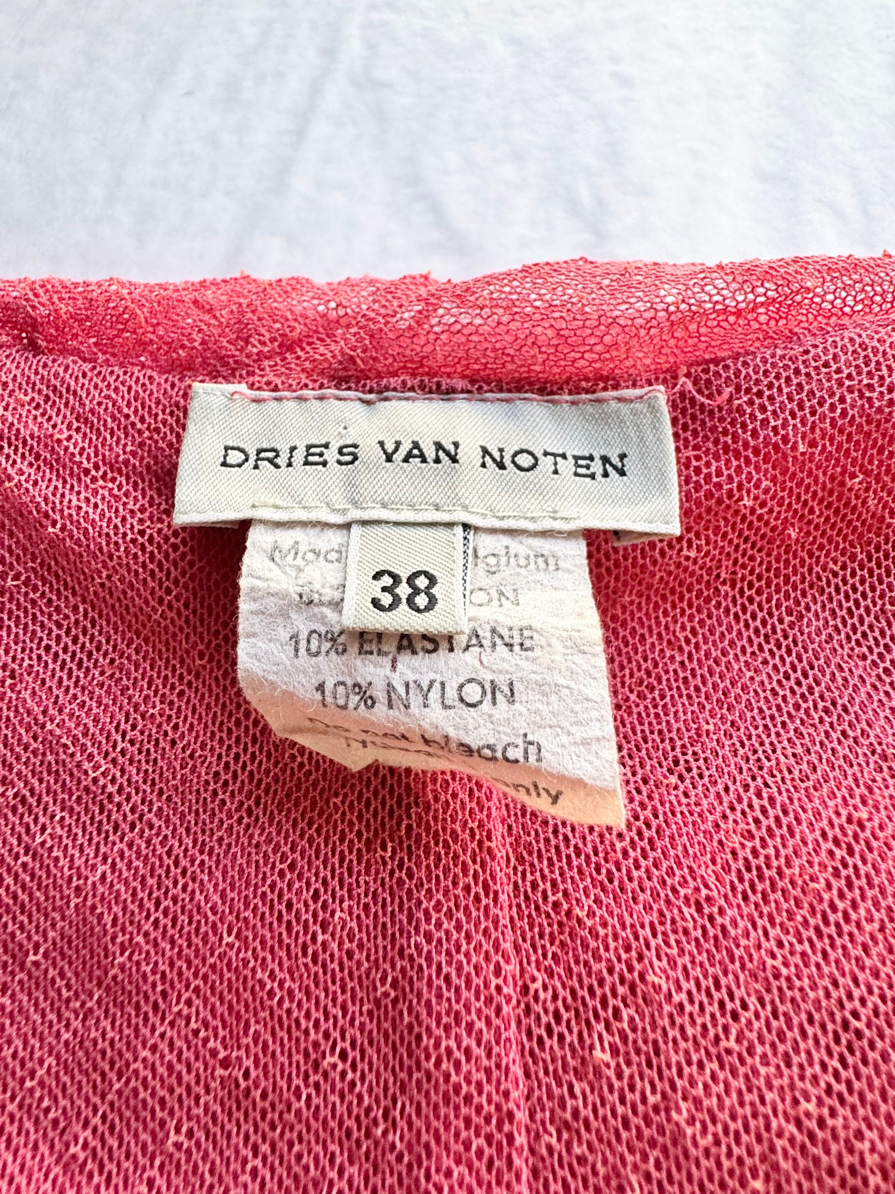 Dries Van Noten Deep Coral Sleeveless Blouse - AU8/10