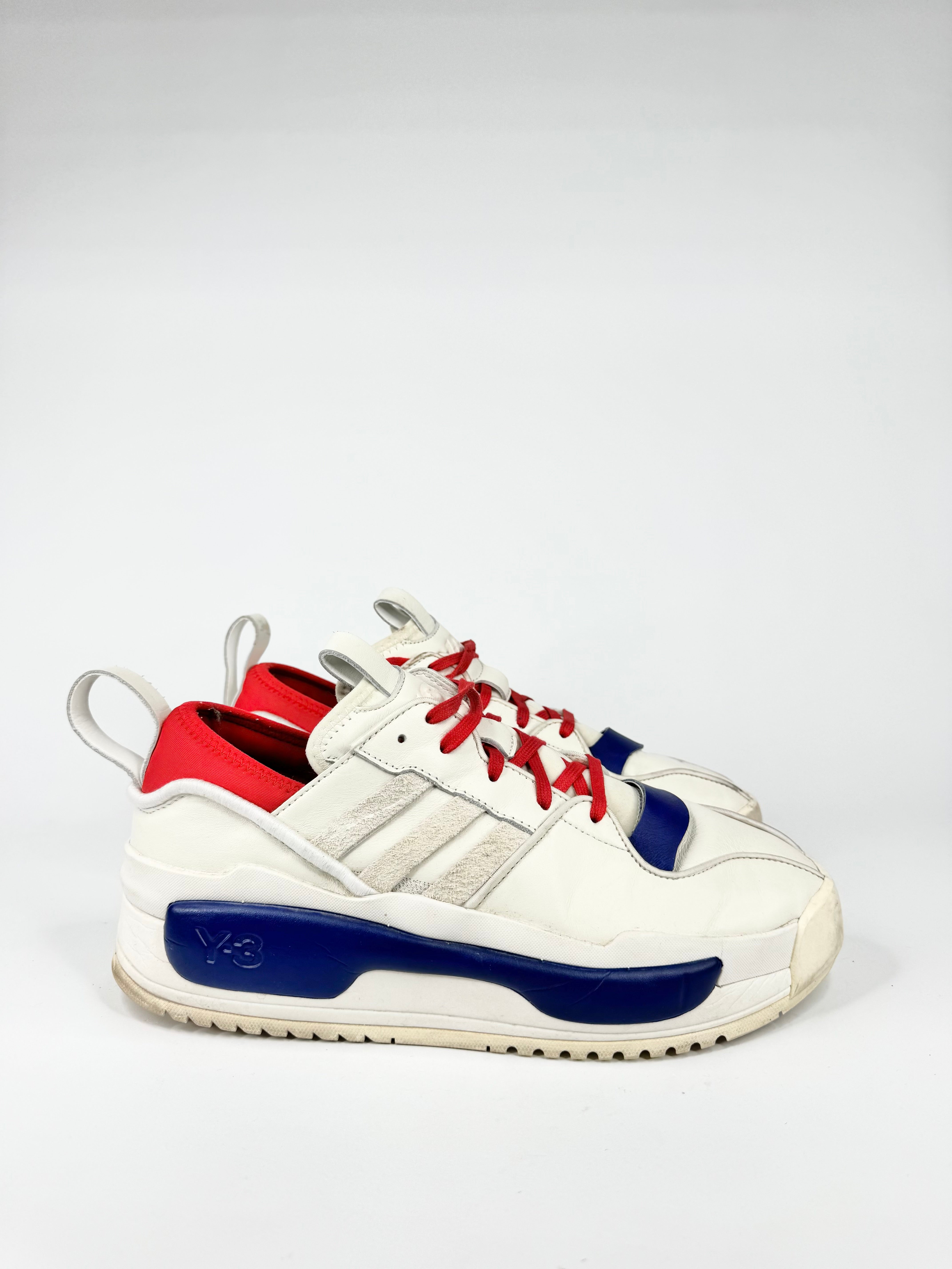 Y-3 'Rivalry' Off-White, Unity Ink & Lush Red Colourway Sneakers - EU44.5
