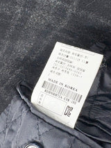 Renoma Paris Black & Grey Striped Wool-Blend Coat - L