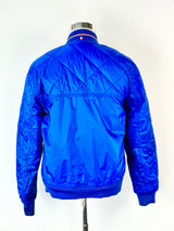 Tommy Hilfiger Blue & White Reversible Bomber Jacket - L