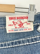 True Religion Dark Blue Distressed Skinny-Fit Jeans - W29